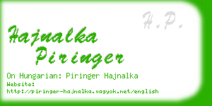 hajnalka piringer business card